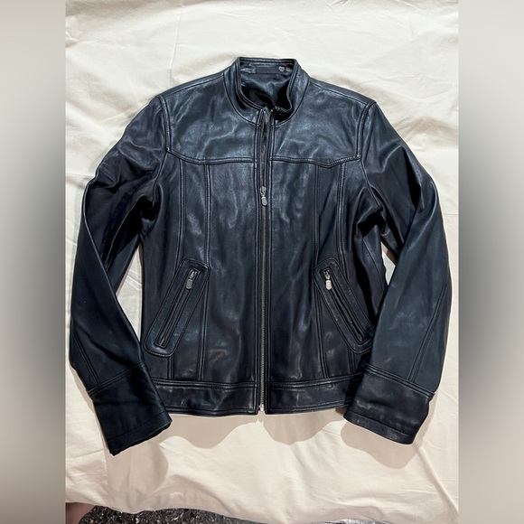 a.n.a. - Black Leather Jacket Size-M/L - Picture 1 of 4